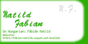 matild fabian business card